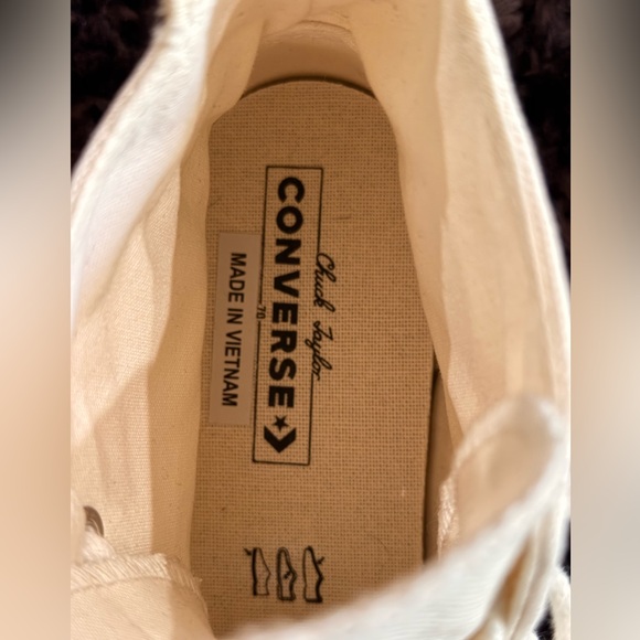 CONVERSE CHUCK 70 PLUS HI TOP - EGRET/BLACK/EGRET - 7.5 W / 9.5 M - Picture 6 of 12